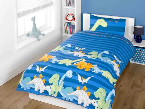 Studio Kids Single Dinosaur Duvet Cover - Blue