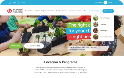 MCCA website homepage