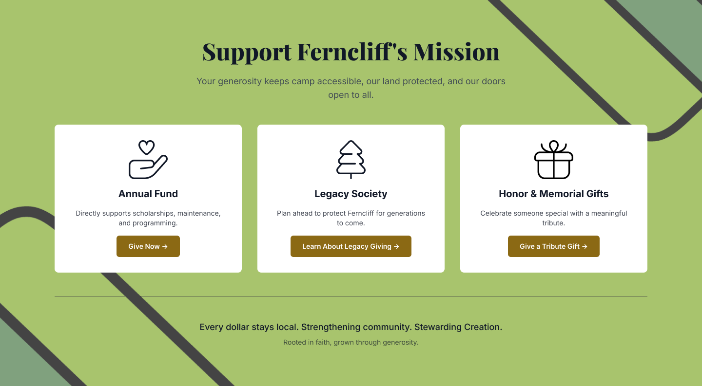 Ferncliff giving section design