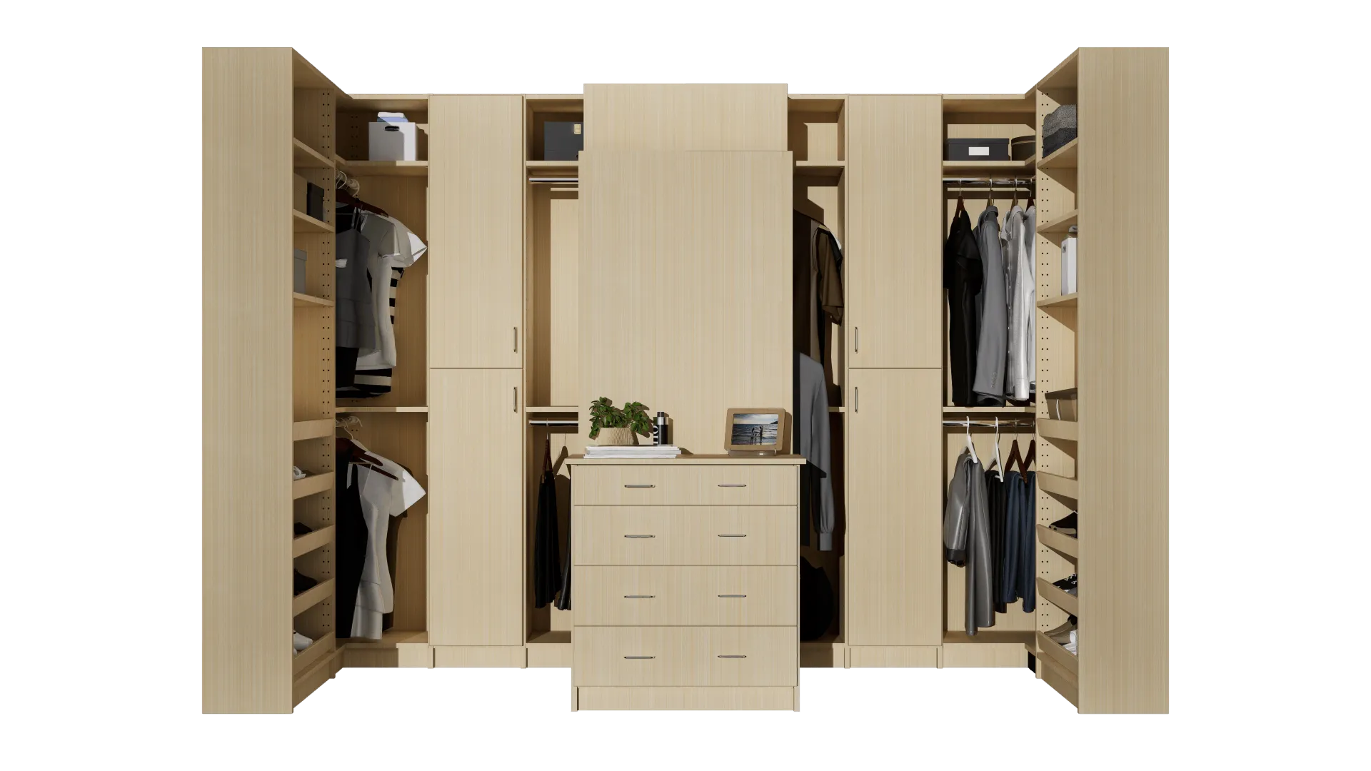 Closet World Walk In Closet in Summer Breeze Signia Finish