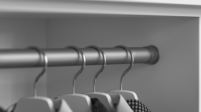 Round Rods Matte Chrome