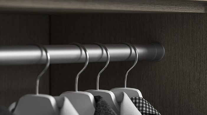 Round Rods Matte Chrome