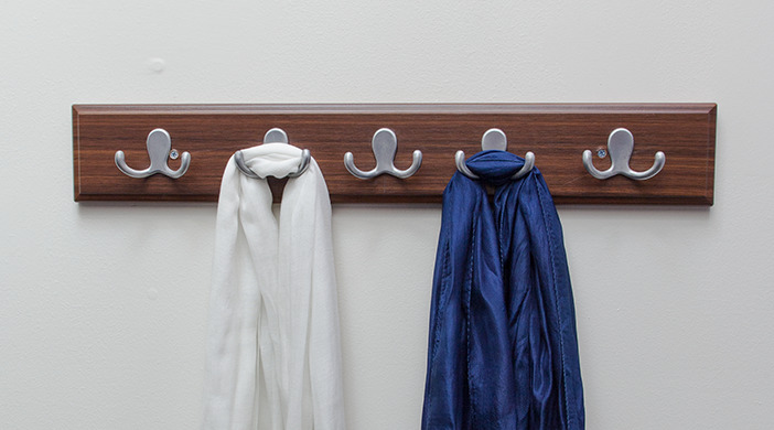 5 Hooks Matte Chrome