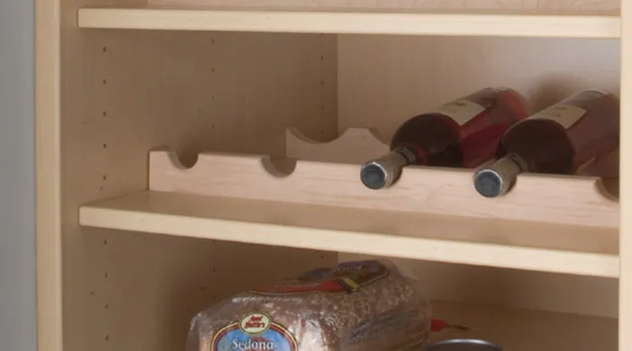 4 Bottles Scalloped Wine Rack