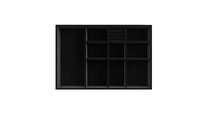 Velvet Lined Drawer Ebony Black