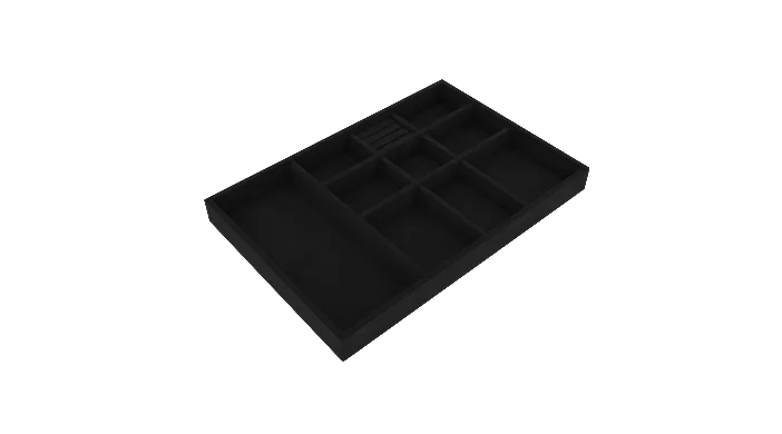Velvet Lined Drawer Ebony Black