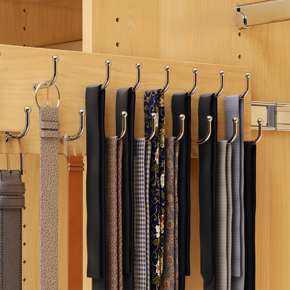 Sliding Tie and Belt Rack