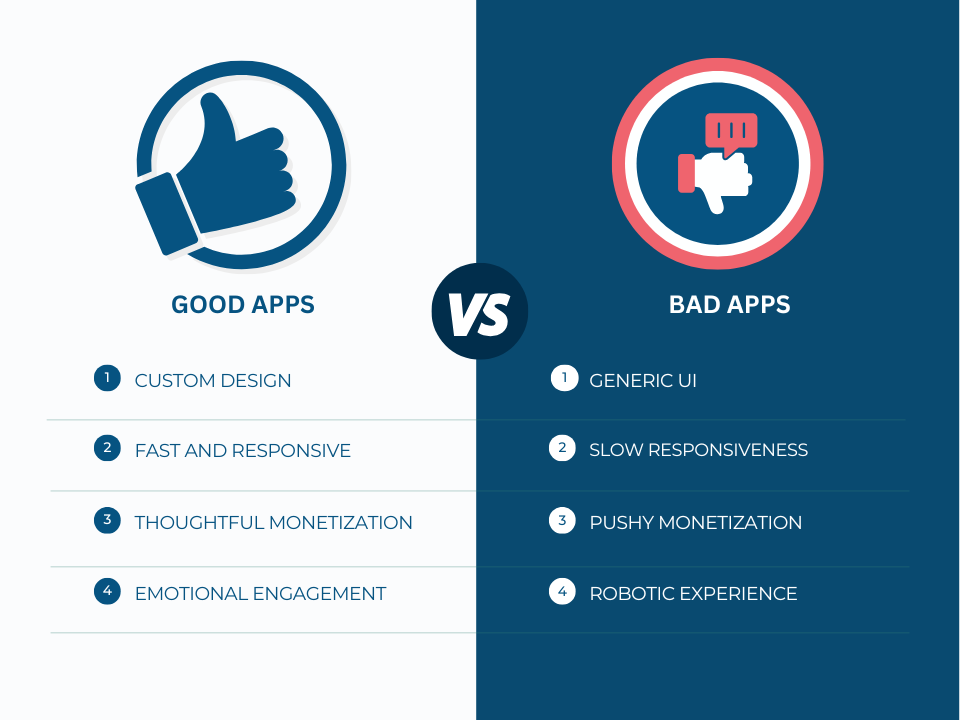 difference between good apps and bad apps