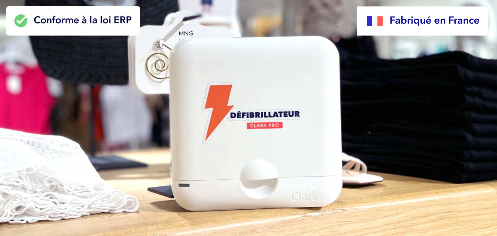 Défibrillateur Clark Pro pour collectivités et grandes entreprises