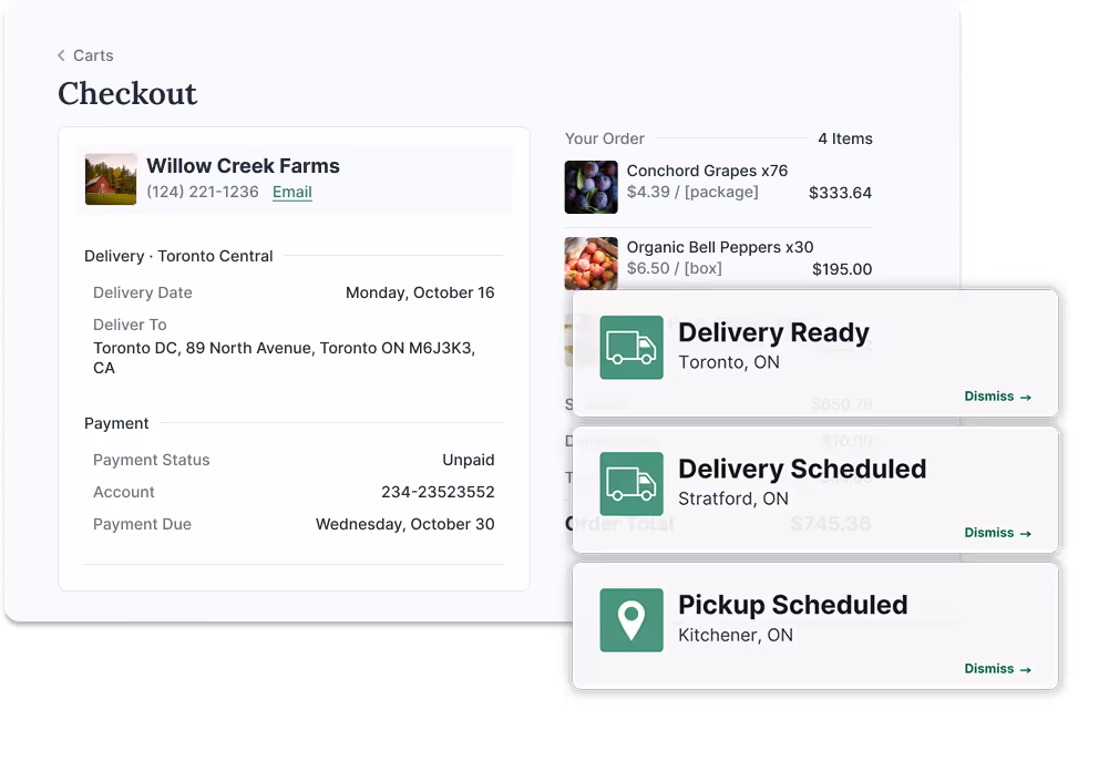 Farmer in field carrying harvest box for CSA online subscription service