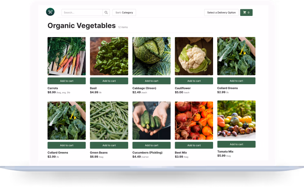 Local ecommerce platform for selling produce