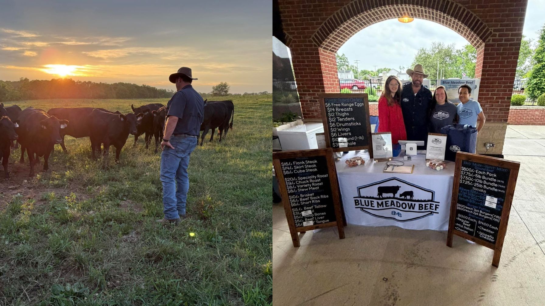 Josh and Ashley Pyles of Blue Meadow Beef