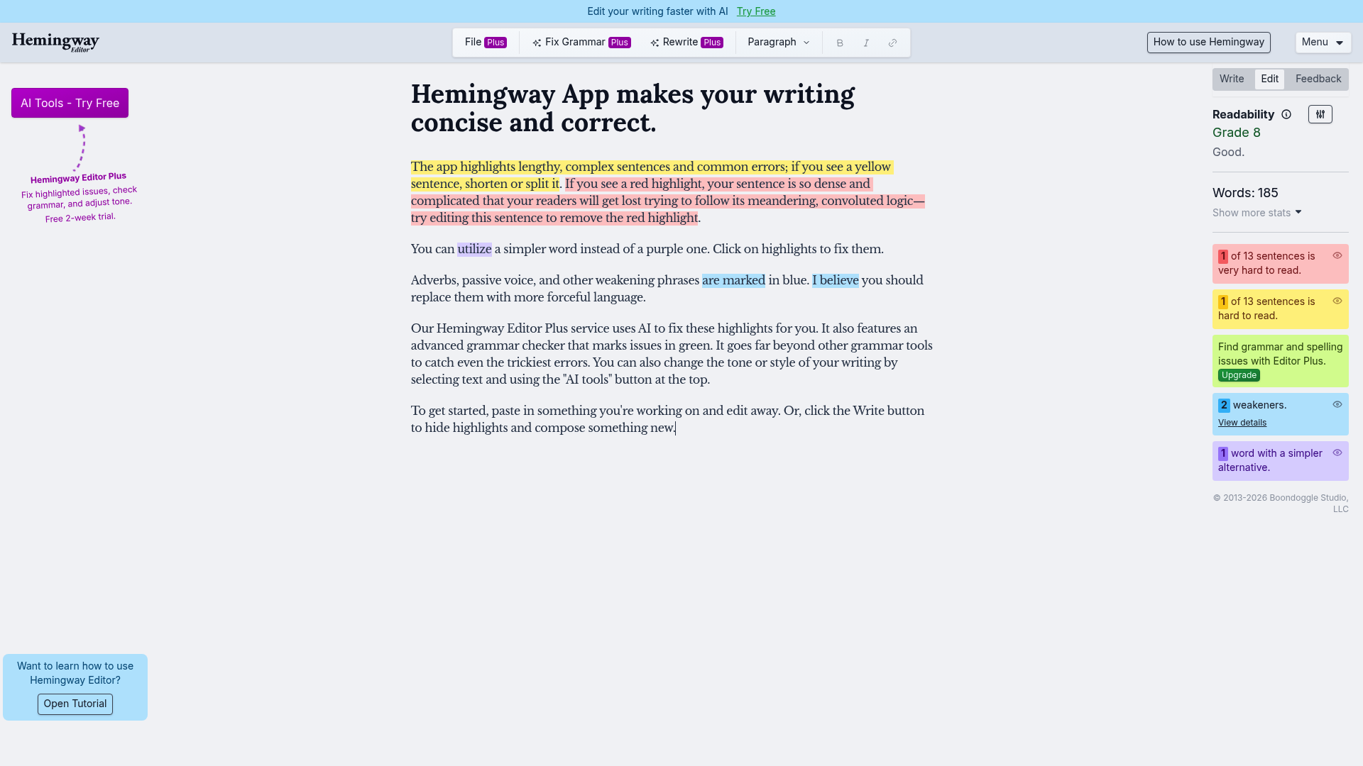 Hemingway Editor