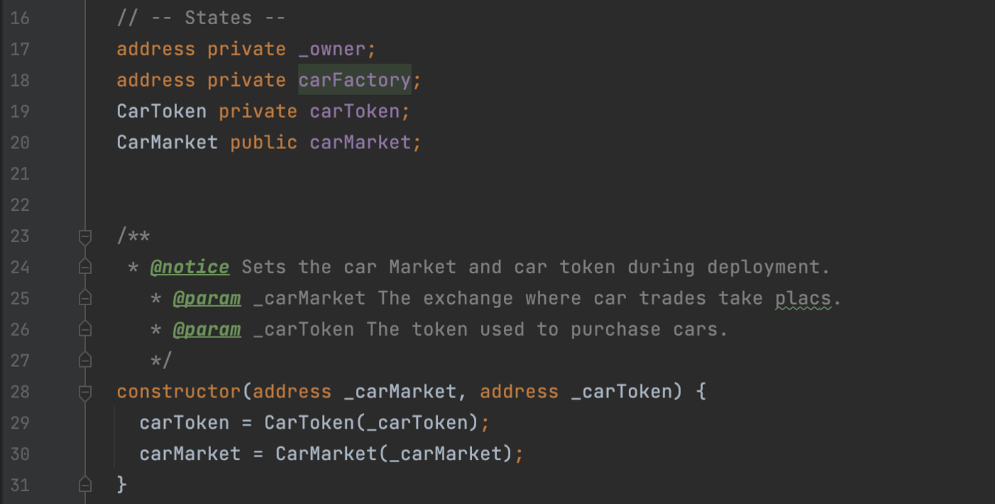 Extract of CarFactory.sol