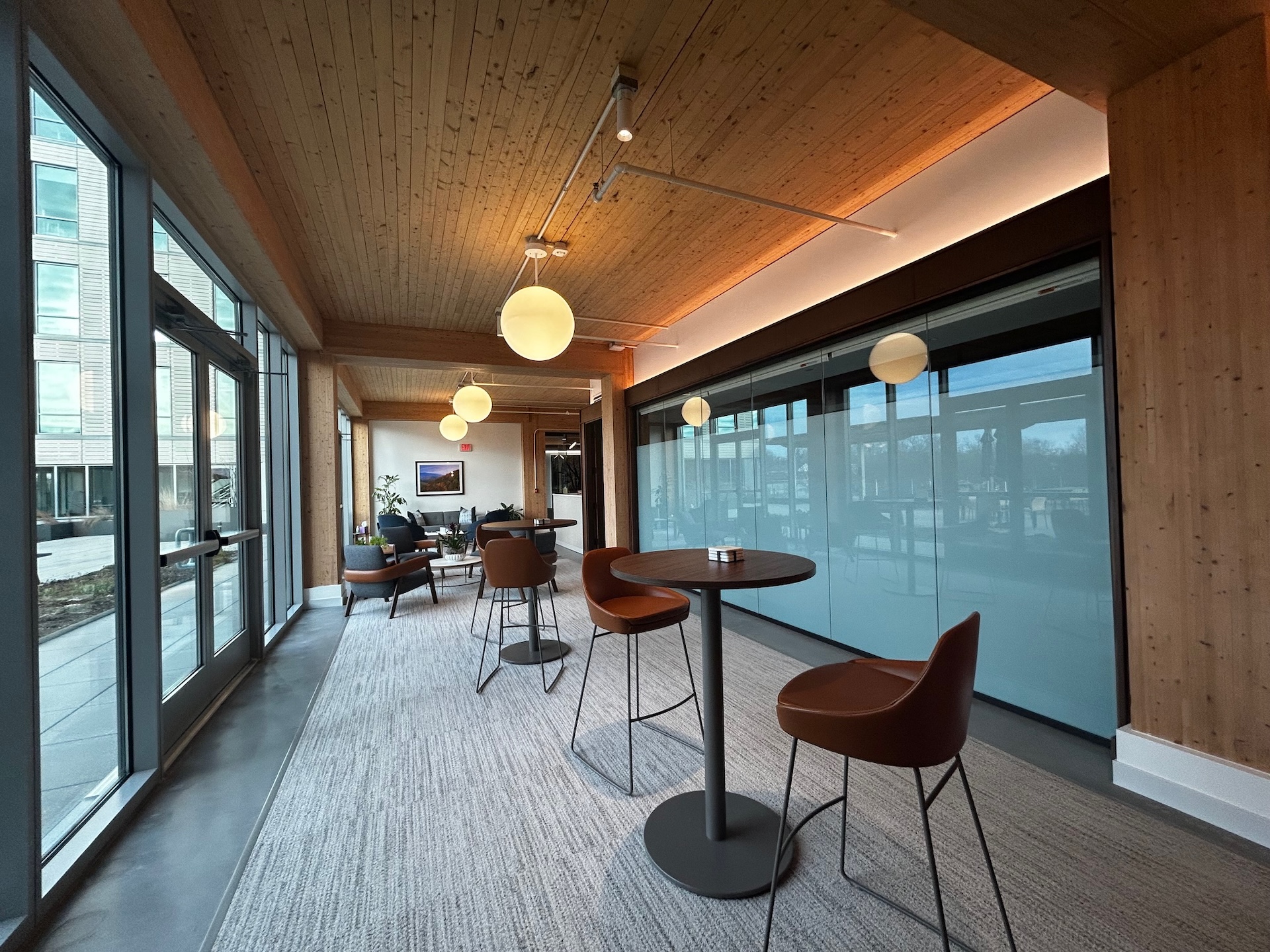 Woods Rogers office seating area post-construction