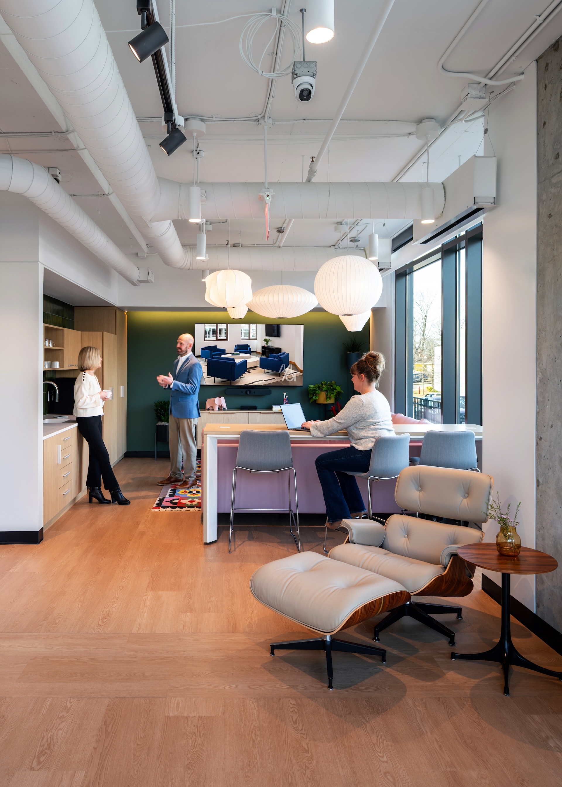 MOI showroom interior lounge/kitchenette