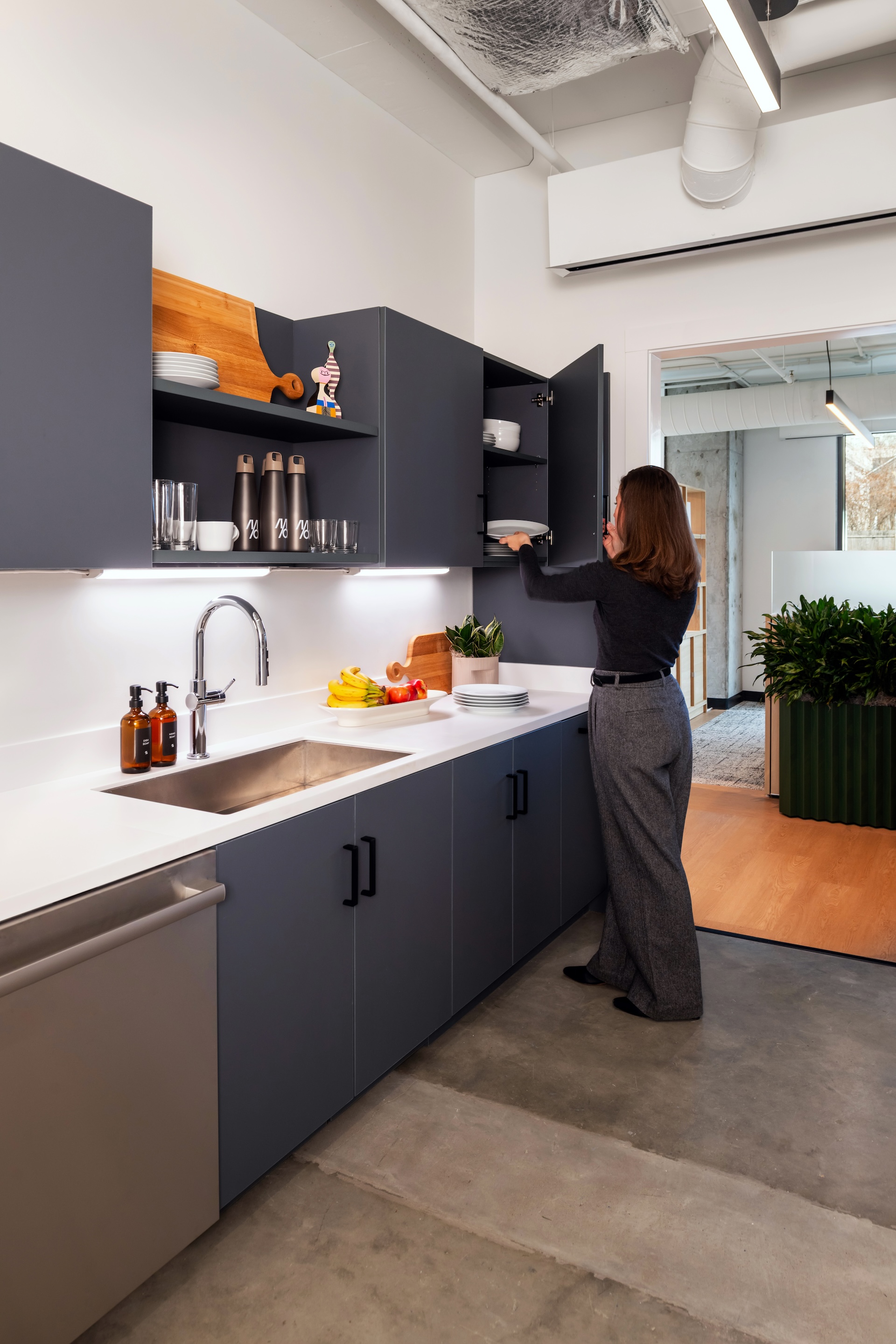 MOI showroom interior lounge/kitchenette