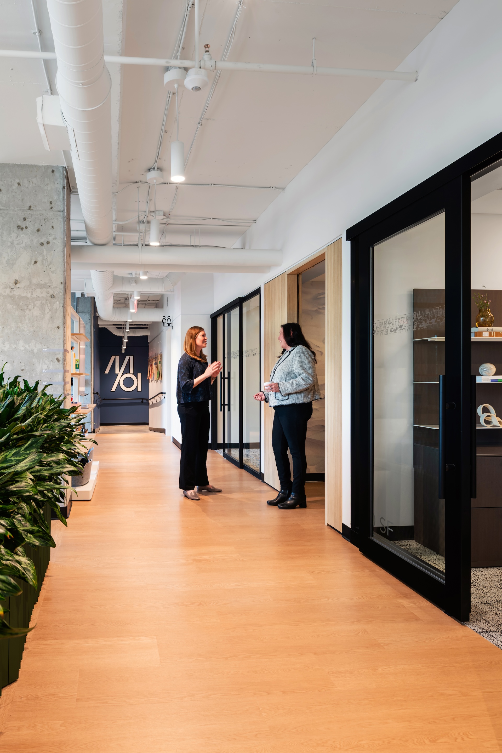 MOI showroom interior hallway