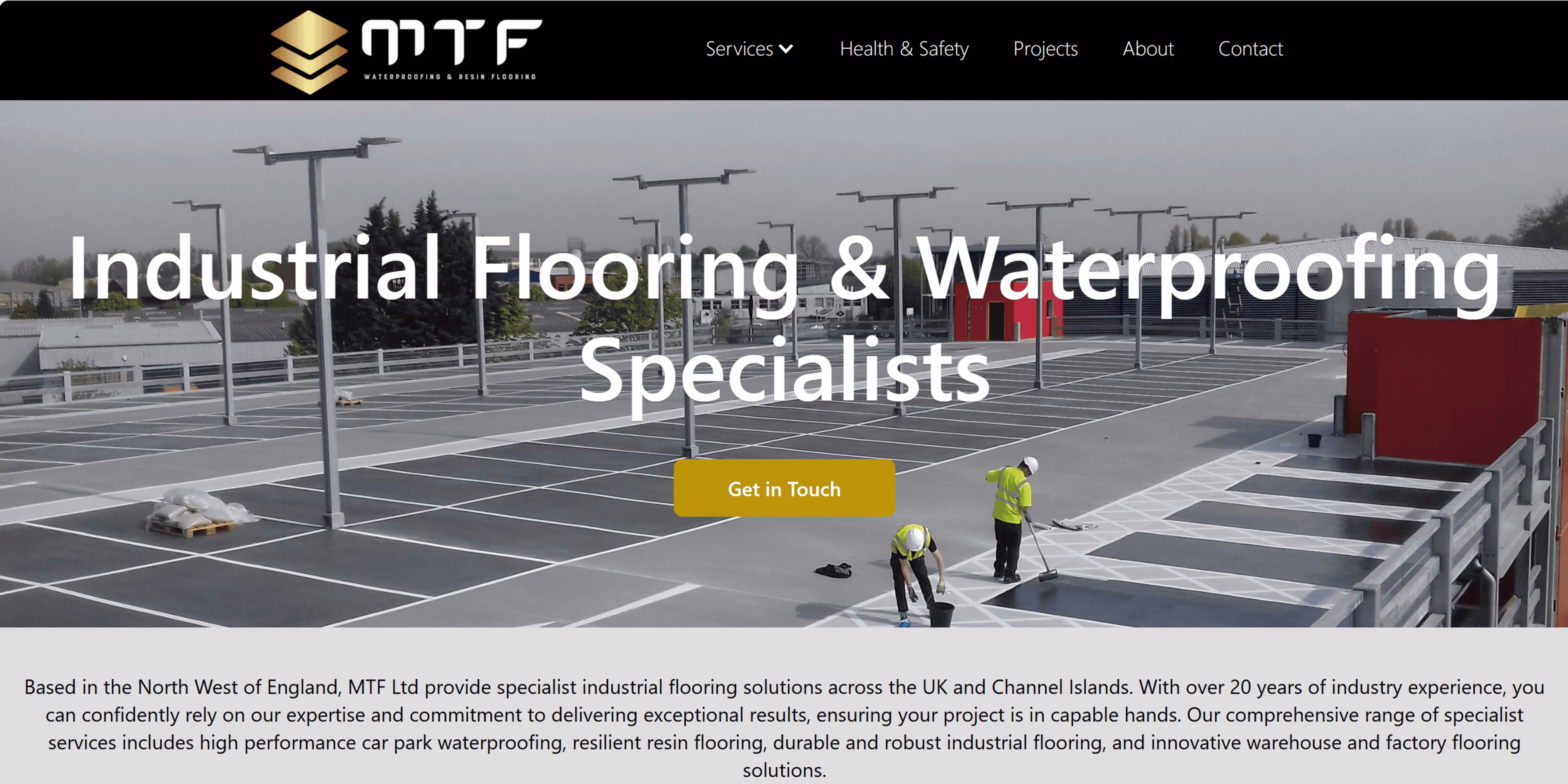 a construction website made by BK Development