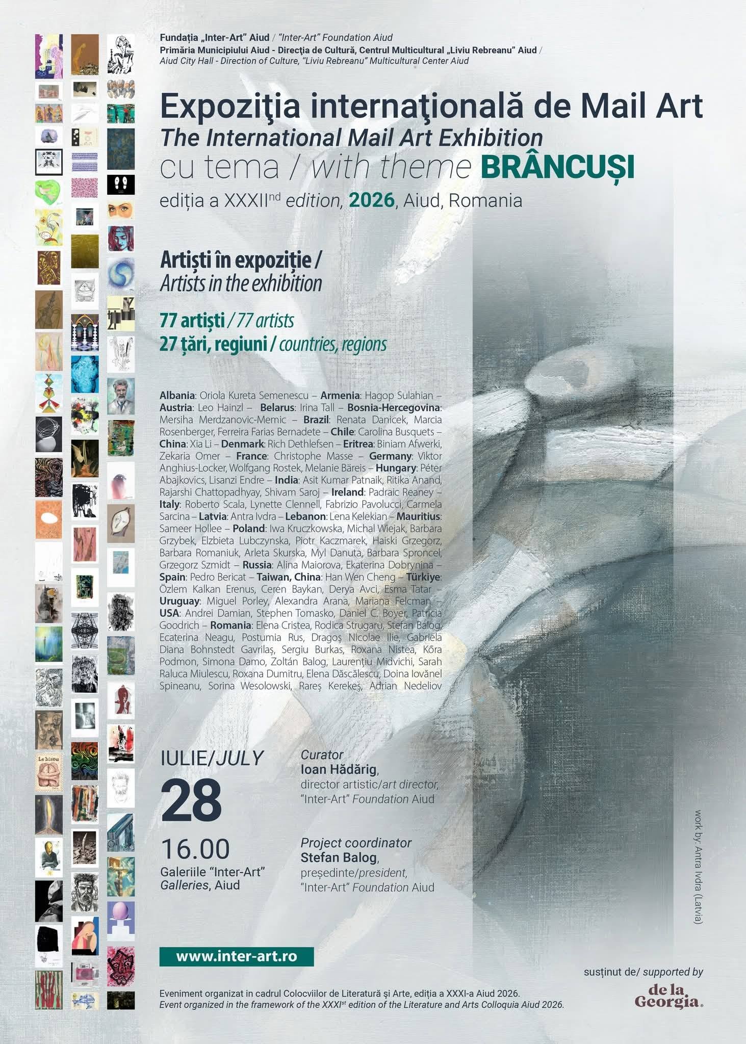 Flyer for an international mail art exhibition.
