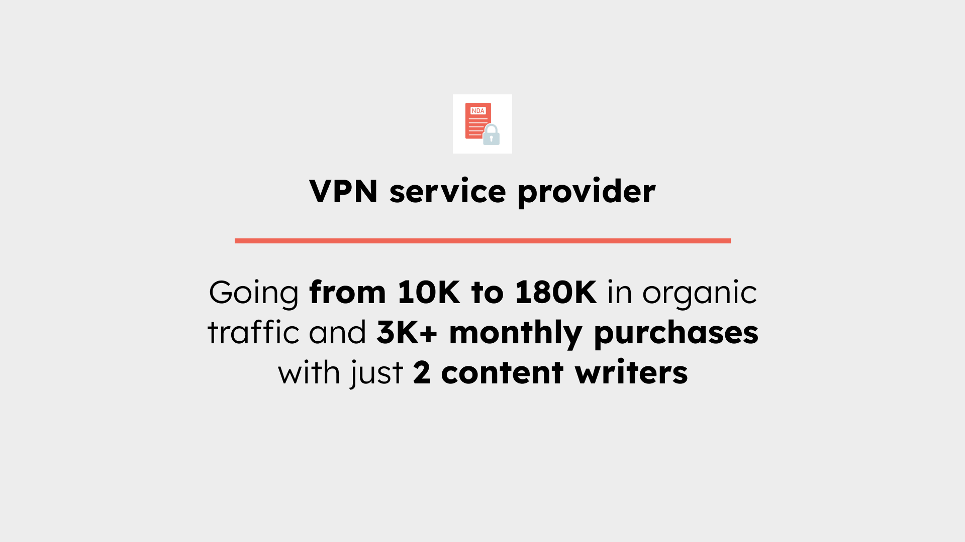 VPN service provider nailed content operations to achieve 180K in organic traffic