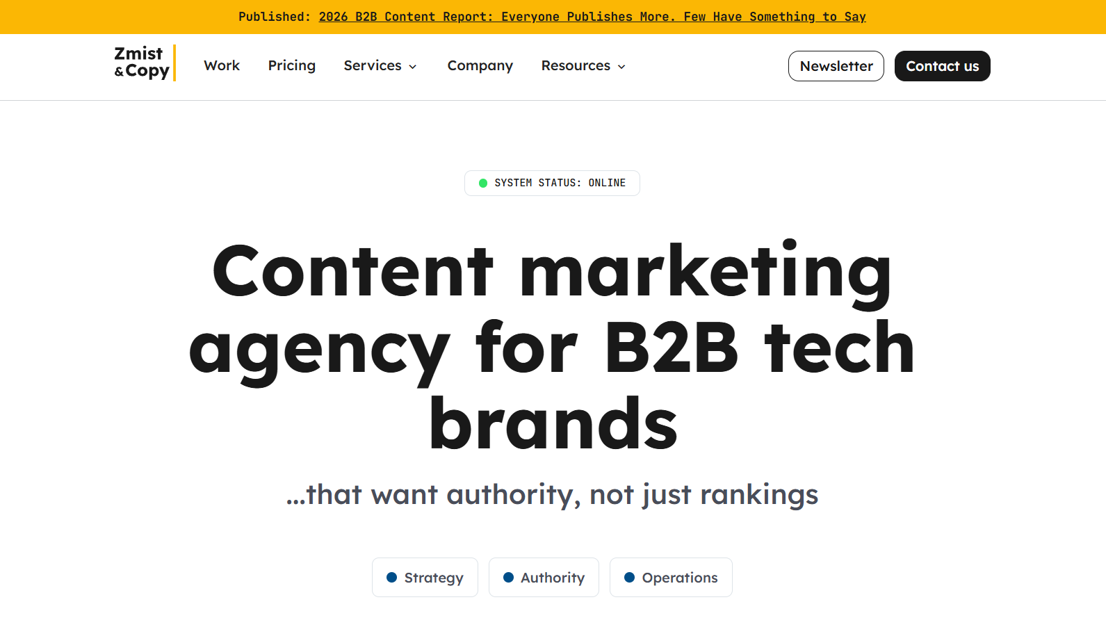 Zmist & Copy B2B SaaS content marketing agency