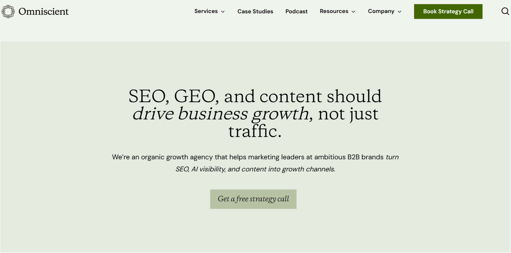 Omniscient Digital B2B SaaS content marketing agency