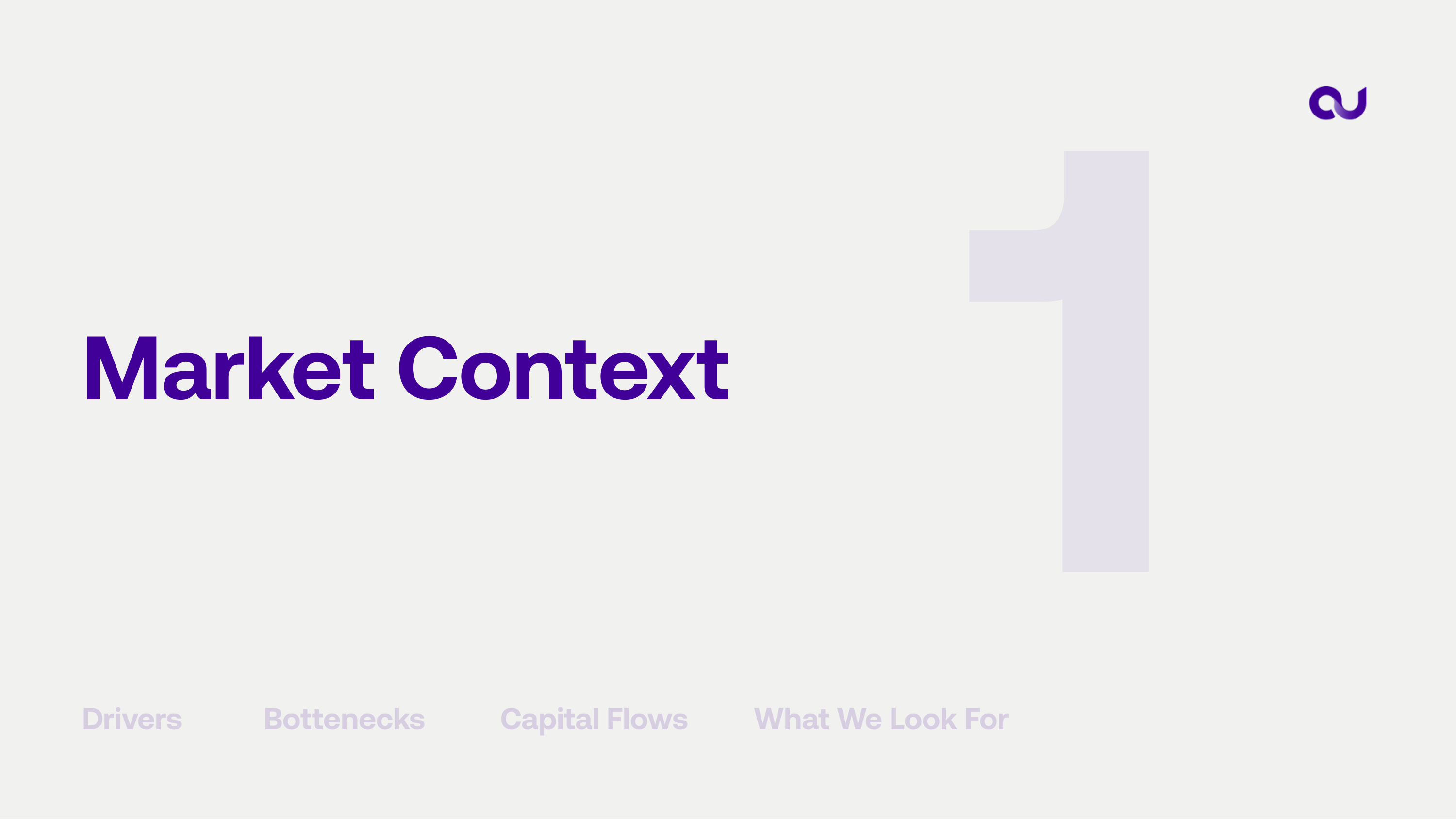 Section 1 - Market Context