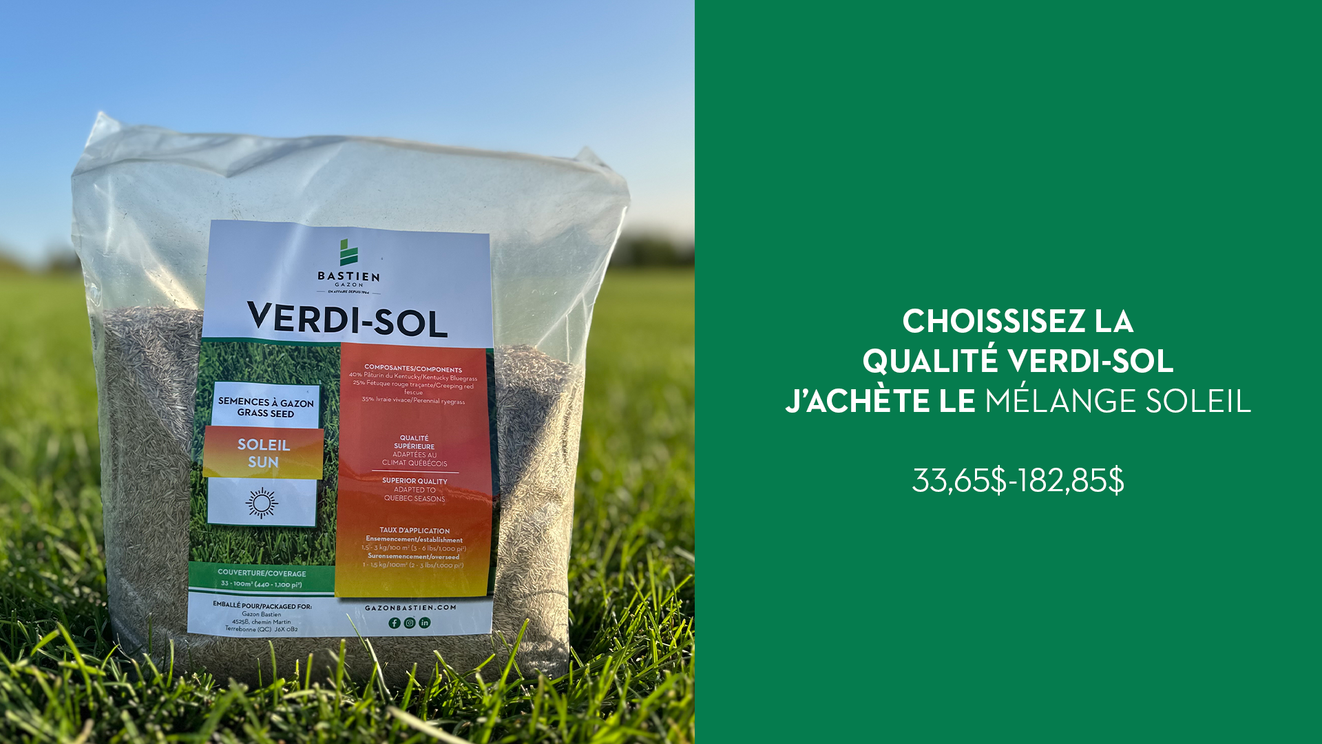 Achat verdi-sol soleil sac de semence