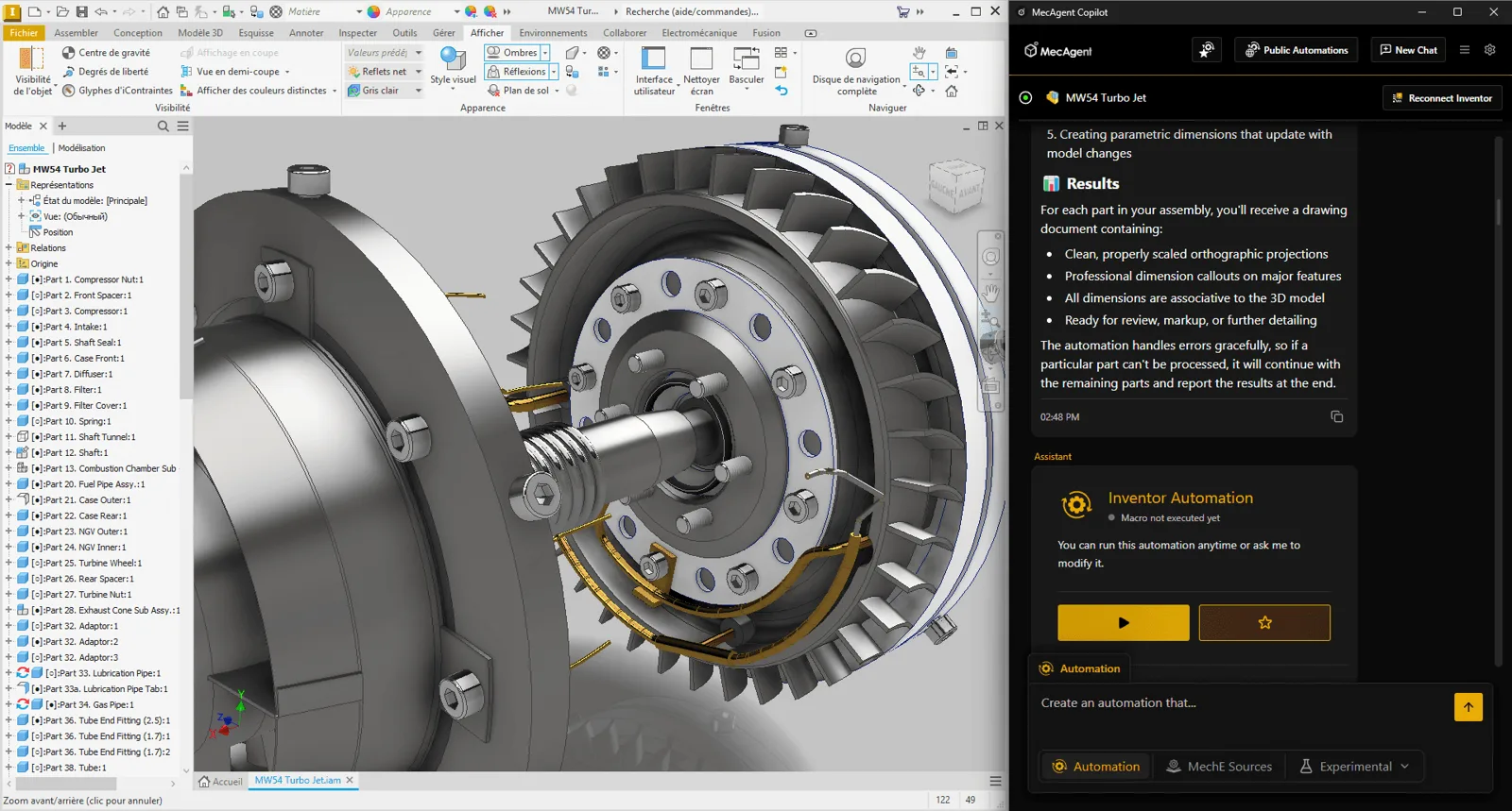 MecAgent – panel přímo v CAD