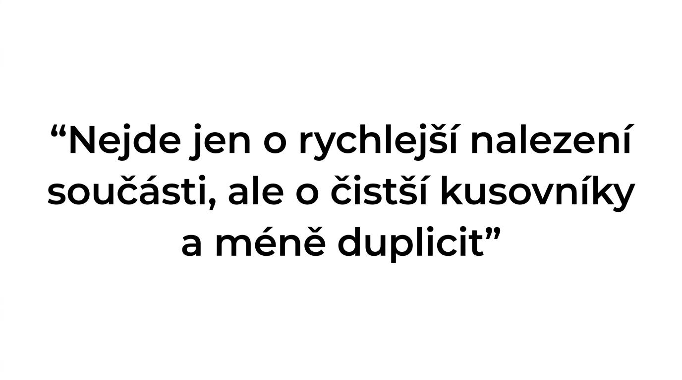 Zvýrazněná citace o tom, že přínos 3Dfindit není jen v rychlosti, ale i v čistších datech a menším počtu duplicit.