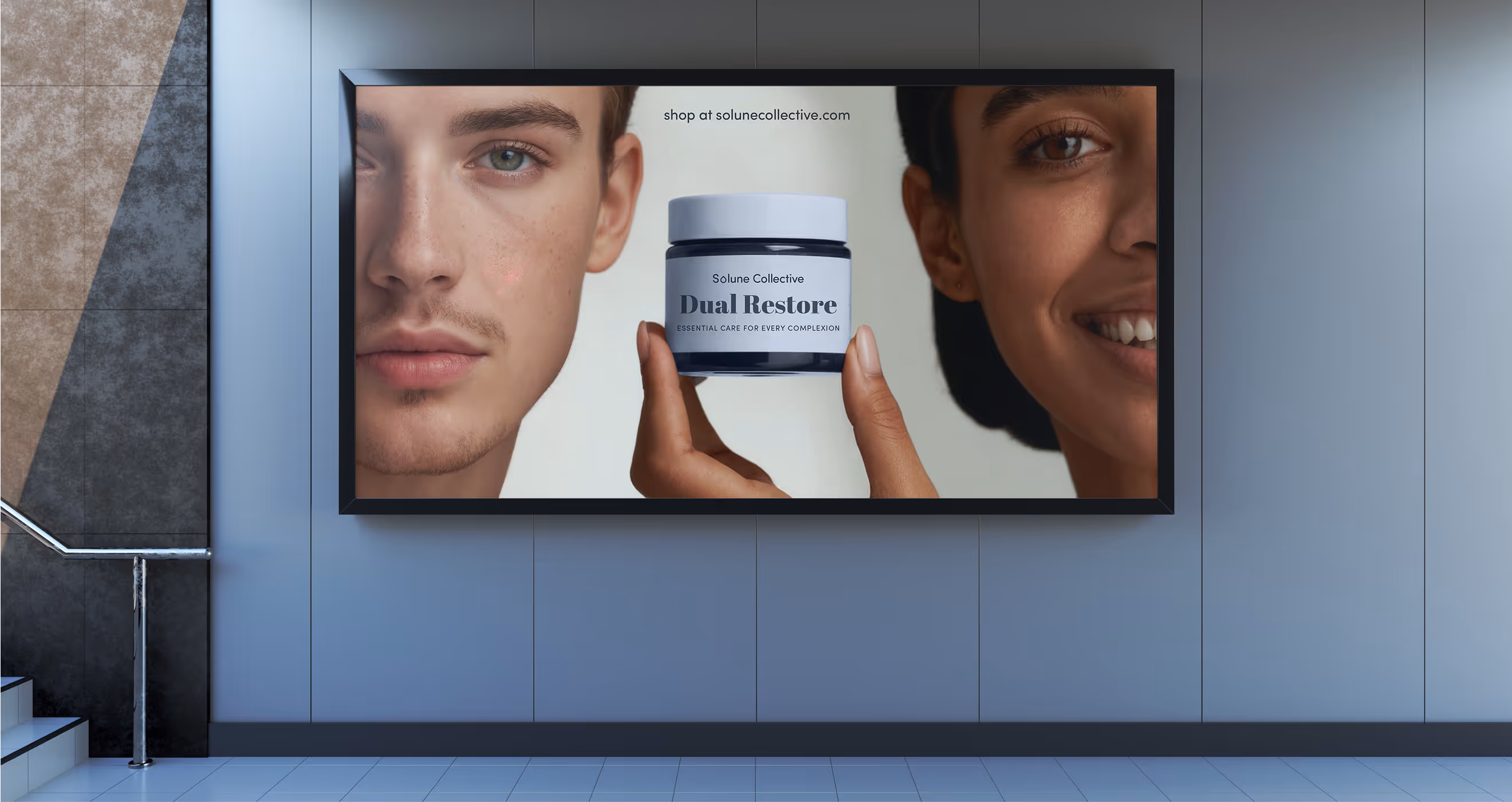 Solune Collective subway billboard featuring Lume Lift.