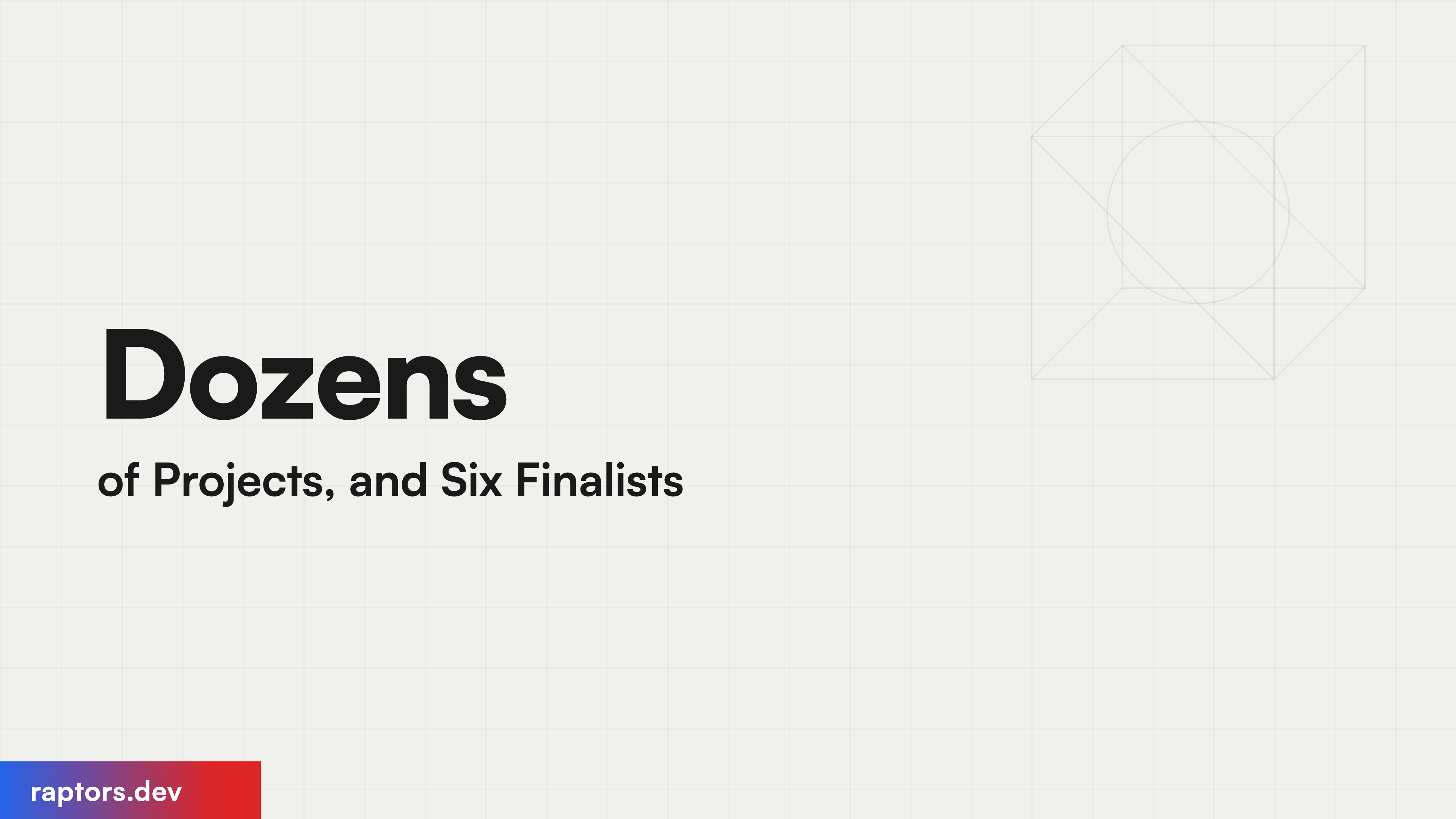 Dozens of Projects, and Six Finalists