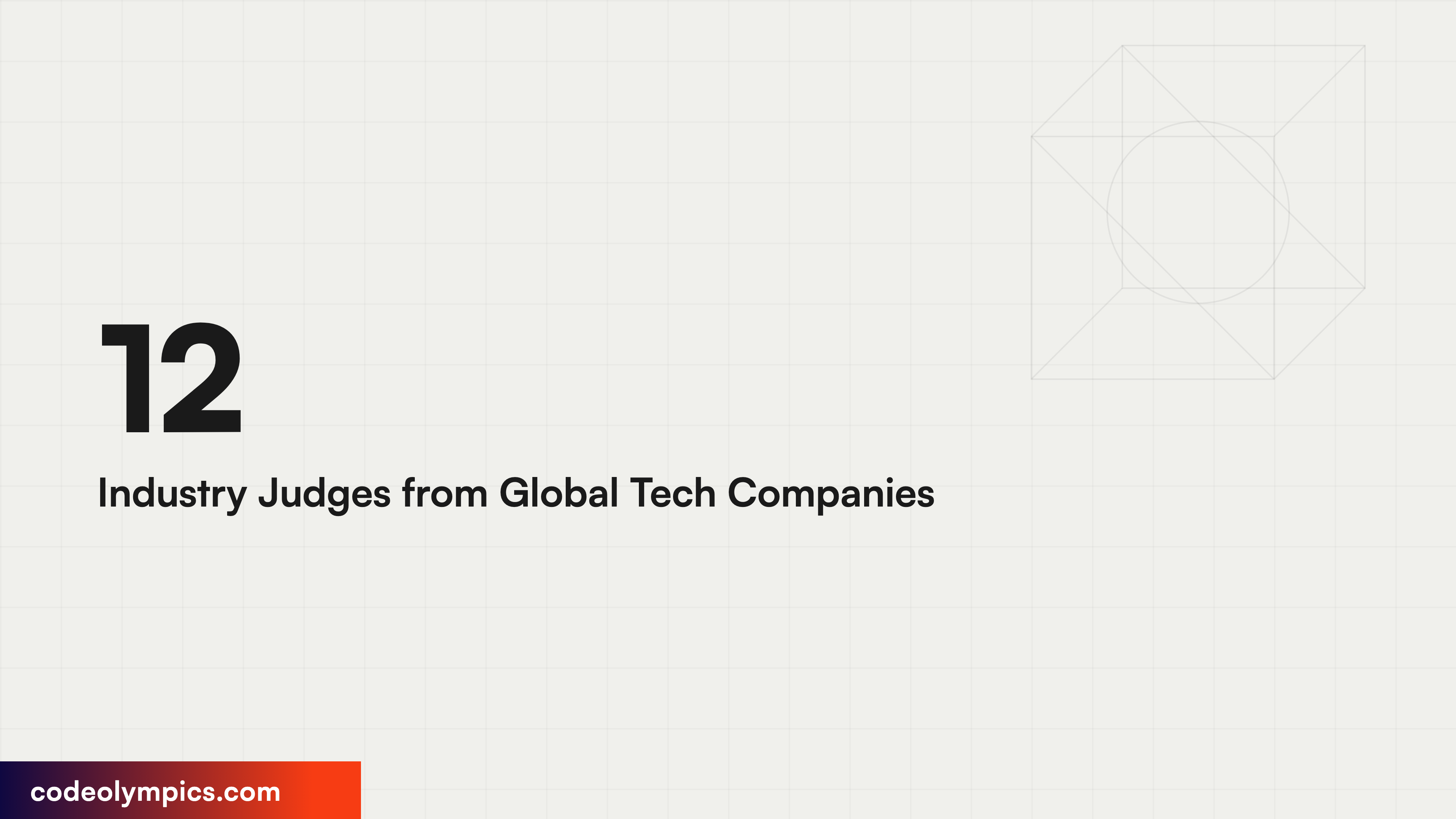12 Industry Judges from Global Tech Companies