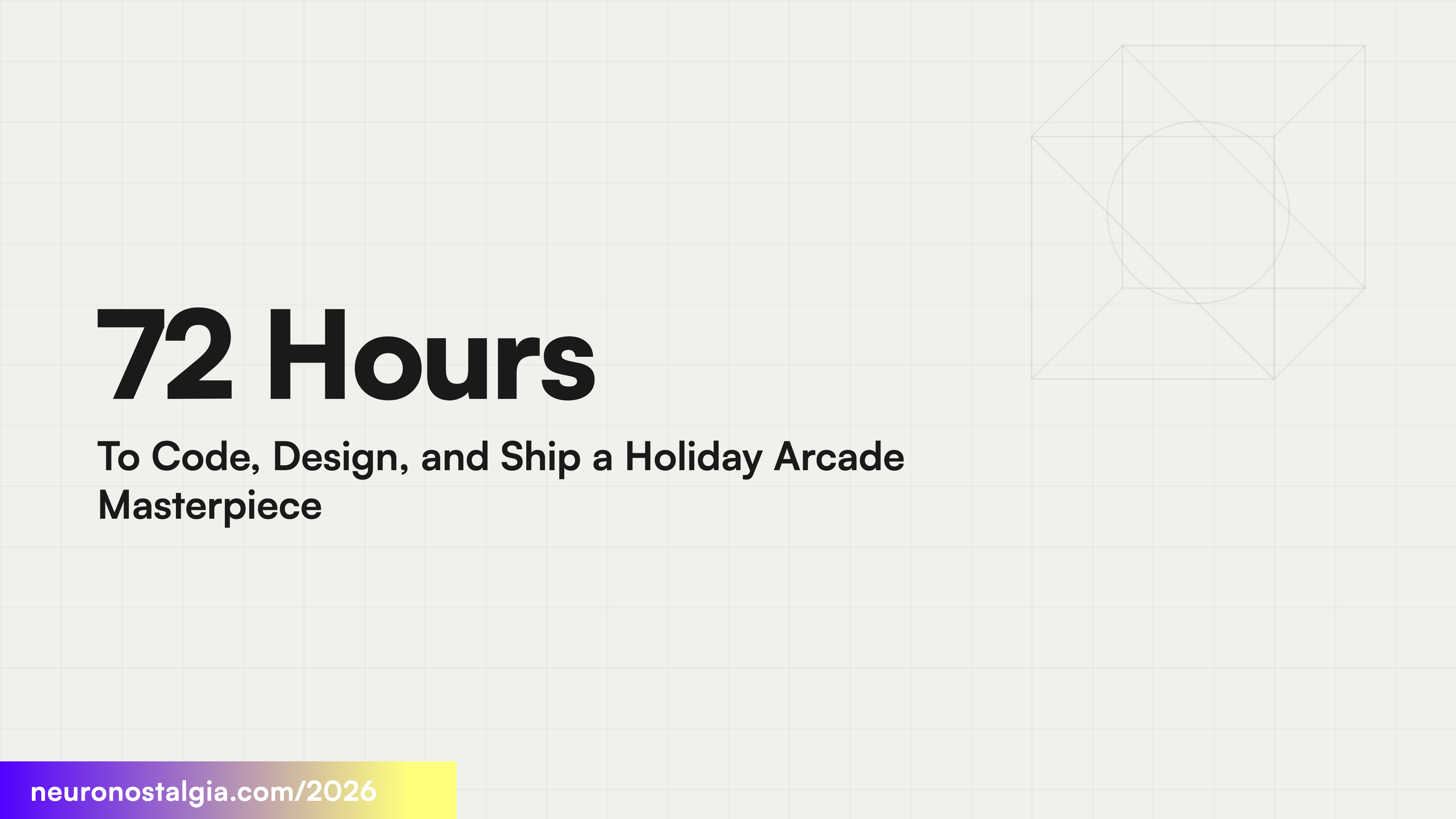 72 Hours To Code, Design, and Ship a Holiday Arcade Masterpiece