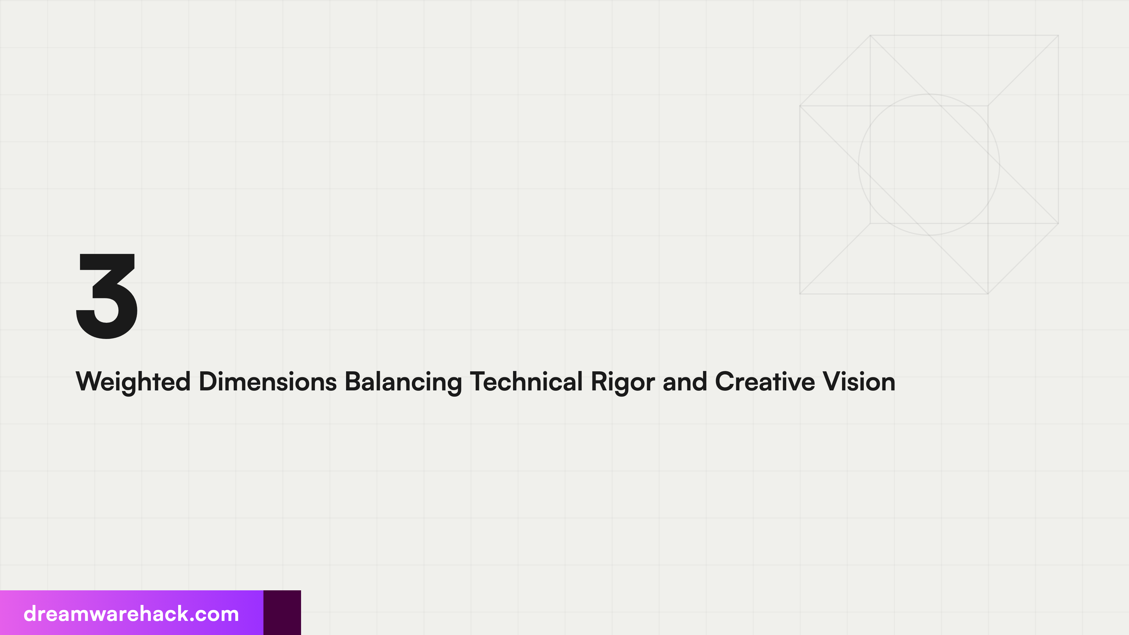 3 Weighted Dimensions Balancing Technical Rigor and Creative Vision