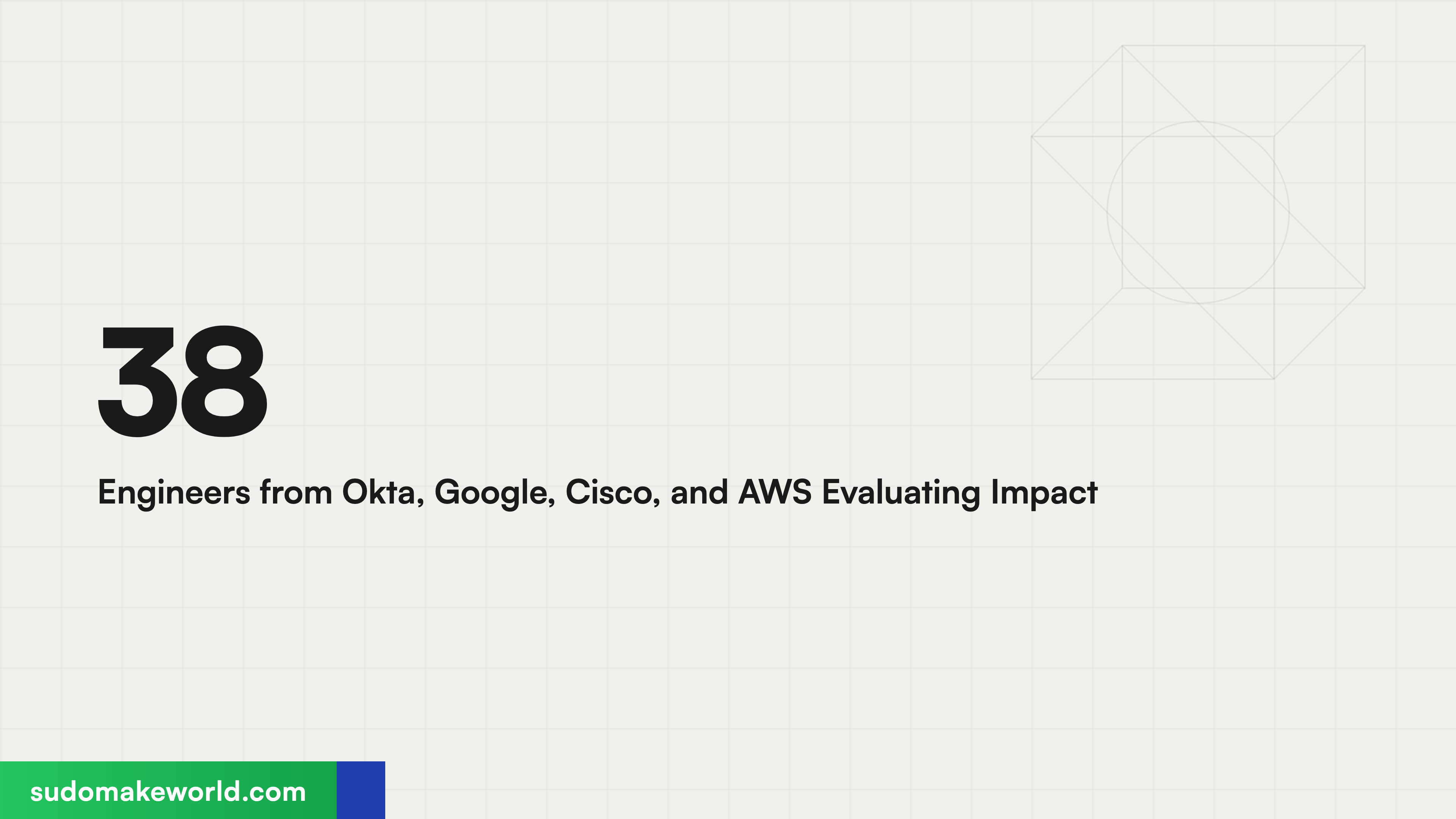 38 Engineers from Okta, Google, Cisco, and AWS Evaluating Impact