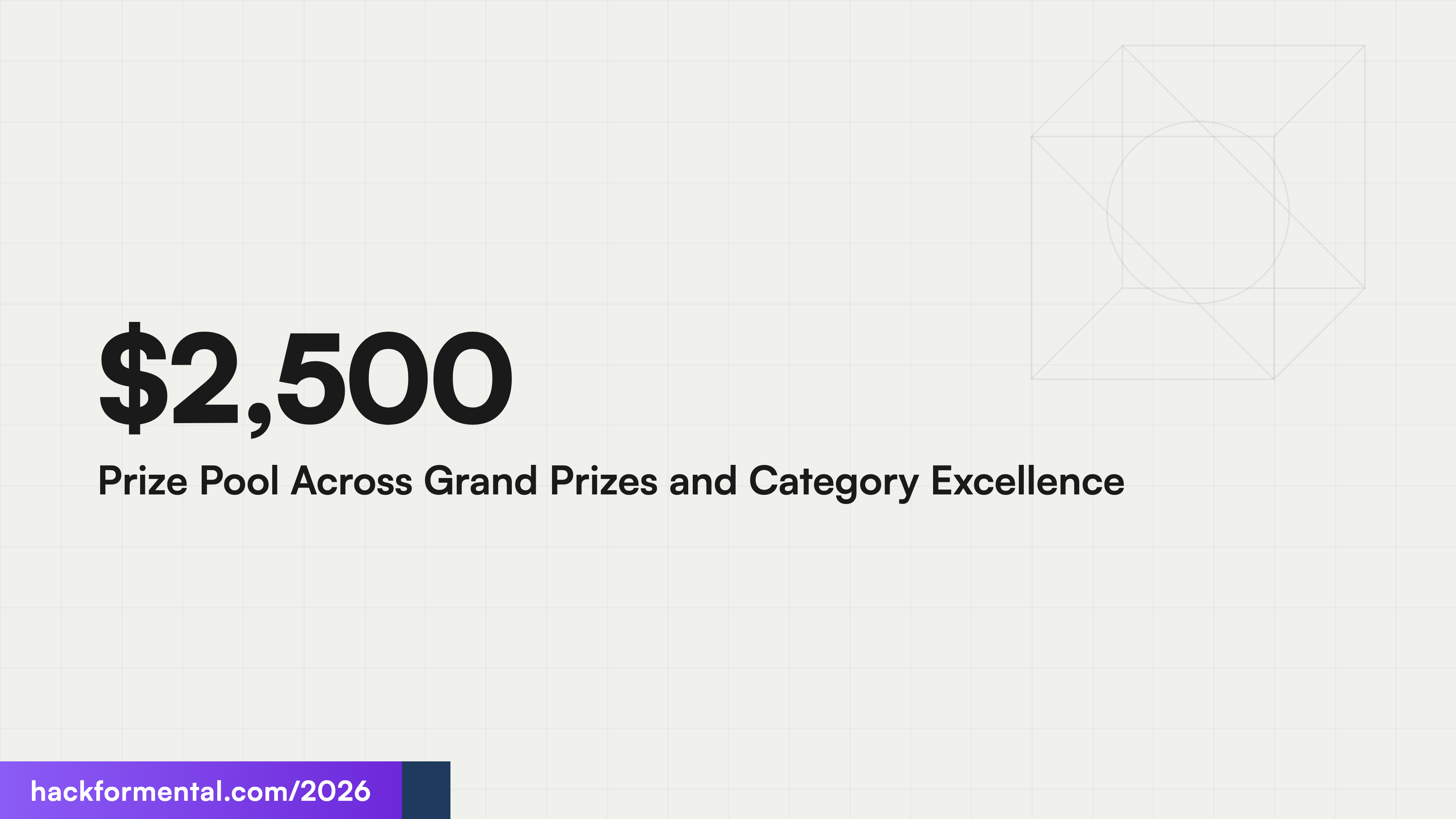 $2,500 Prize Pool Across Grand Prizes and Category Excellence