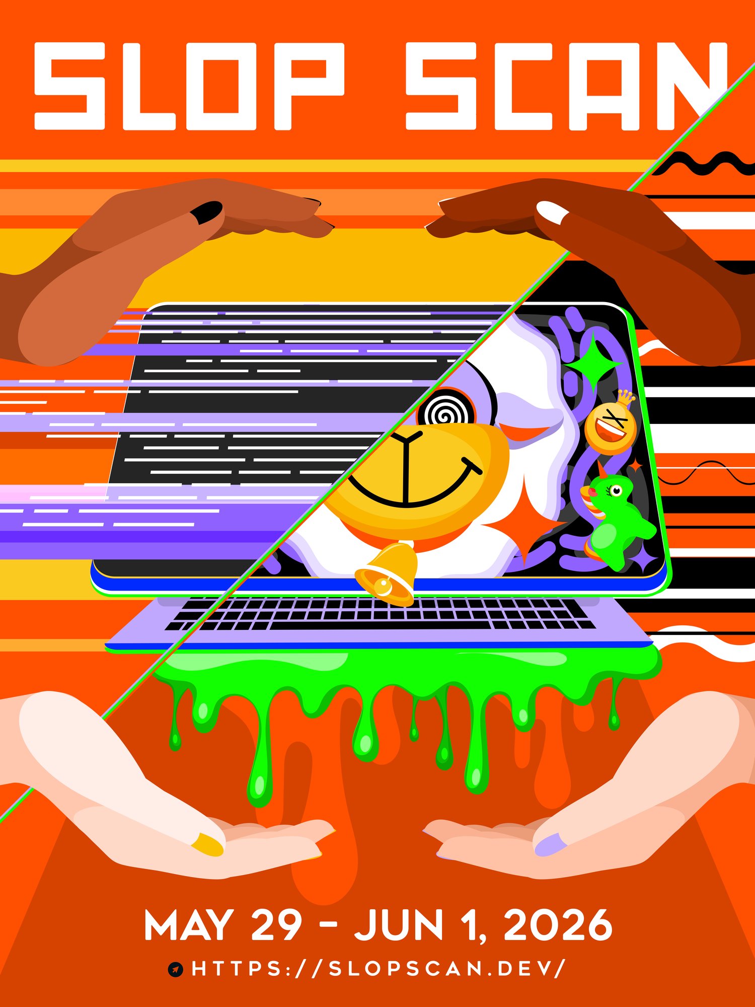 AI Slop Scan Hackathon poster