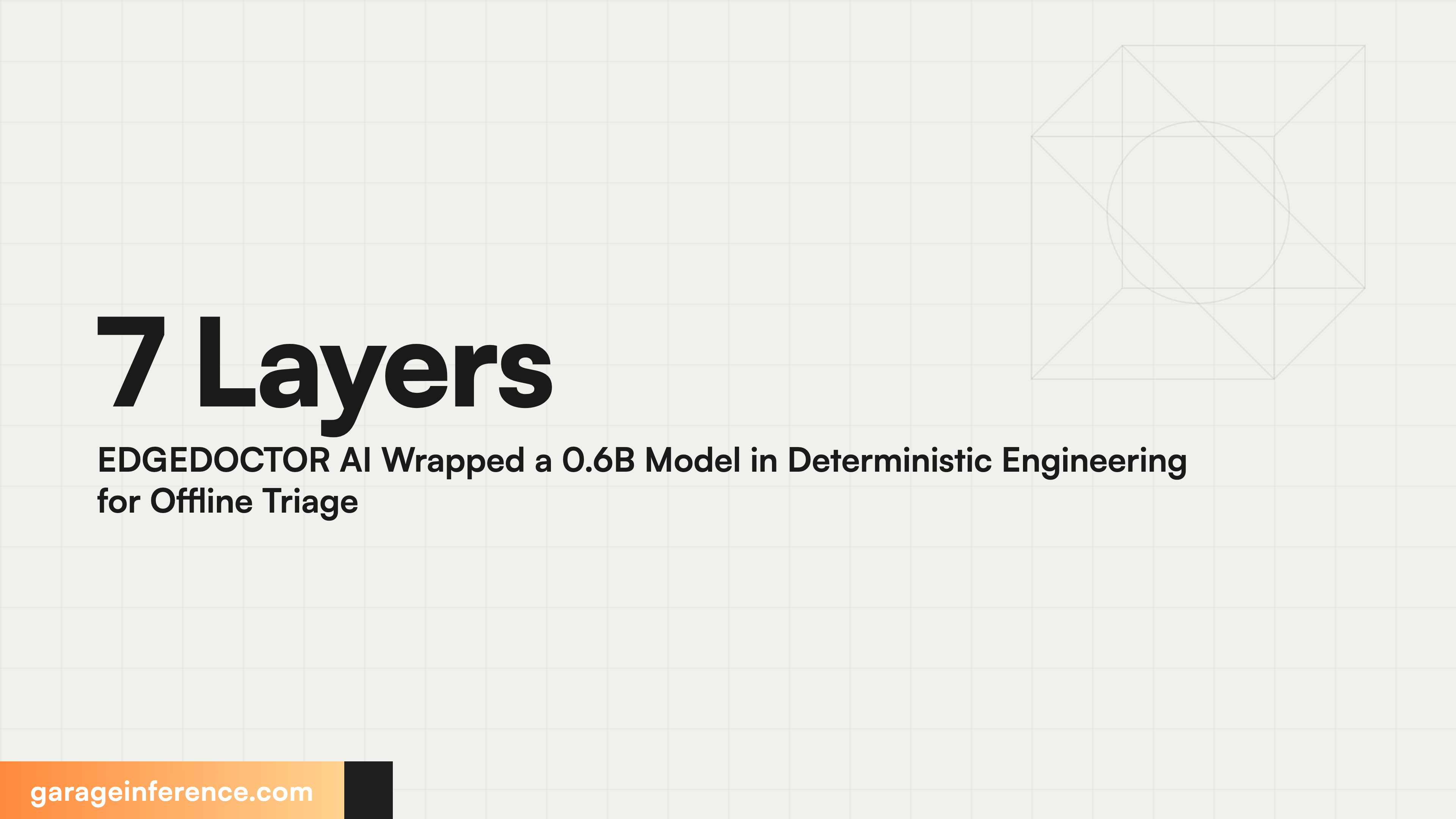 7 Layers EDGEDOCTOR AI Wrapped a 0.6B Model in Deterministic Engineering for Offline Triage