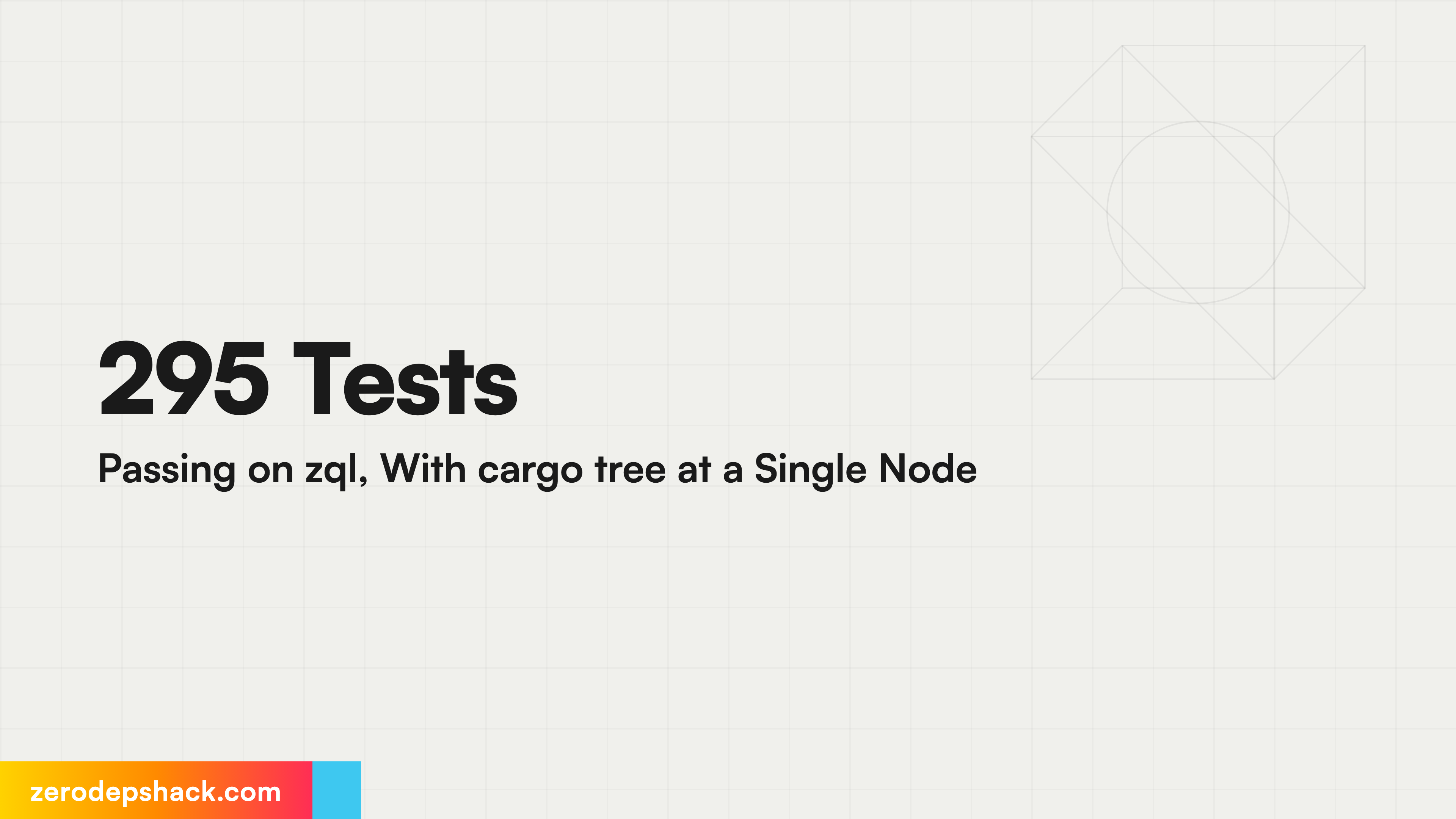 295 Tests Passing on zql, With cargo tree at a Single Node
