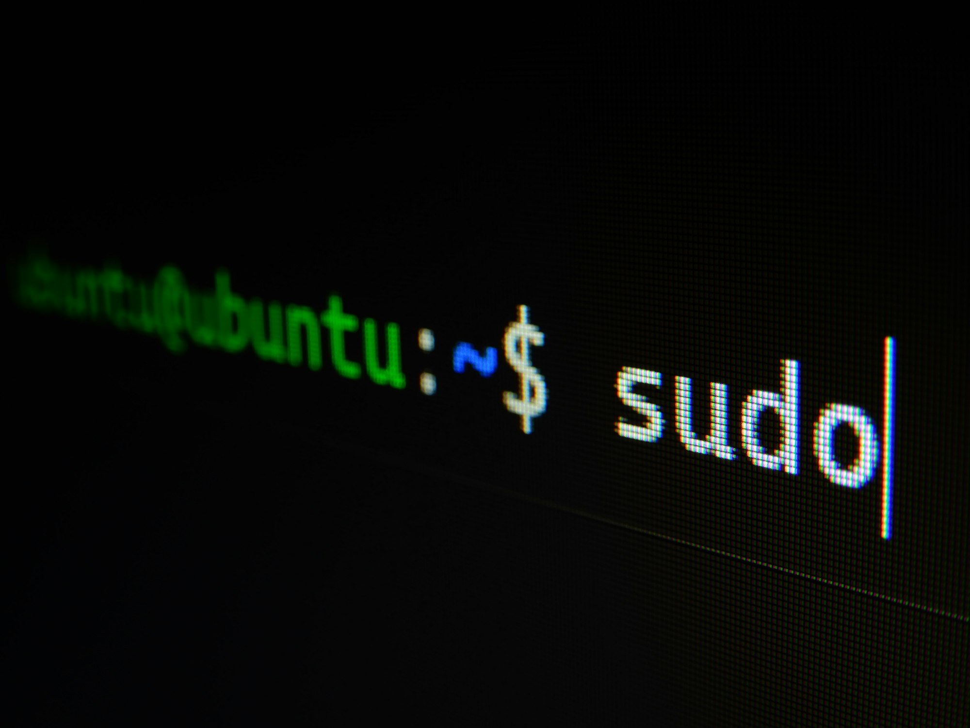 A terminal prompt on a dark screen