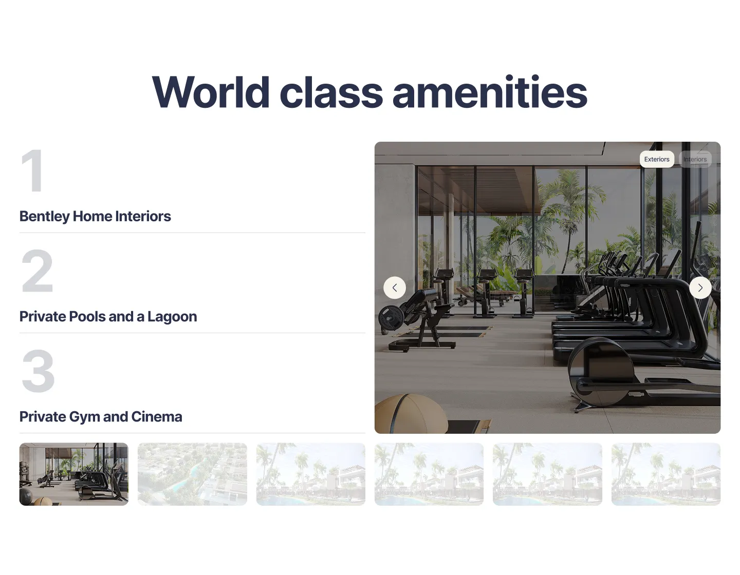 MIRA Villas by Bentley - exclusive Bentley Home villas and branded residences. Information on layouts, amenities and premium service in a project presentation format.