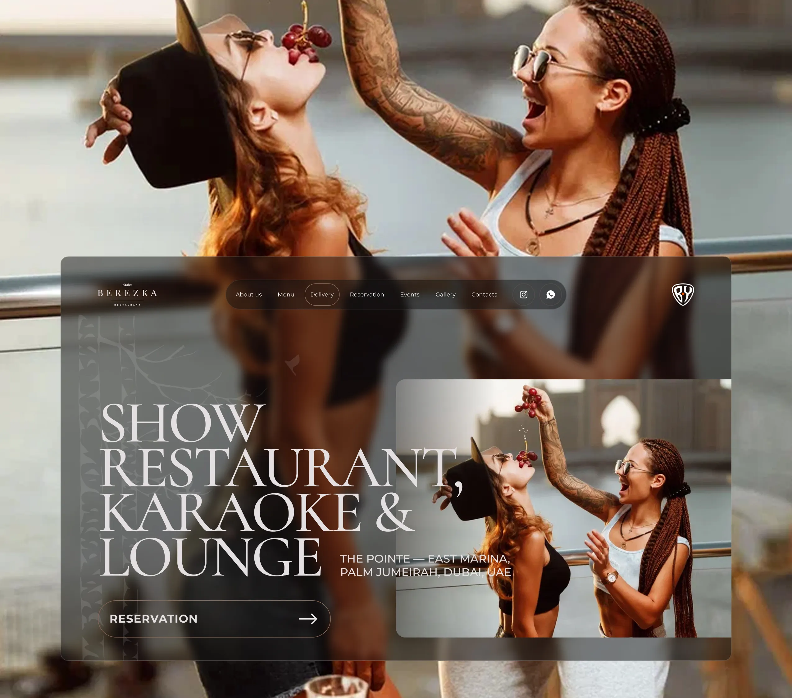 Chalet Berezka in Dubai is a chalet-style gastronomic show restaurant with panoramic views of Palm Jumeirah, evening performances and an atmosphere of luxury.