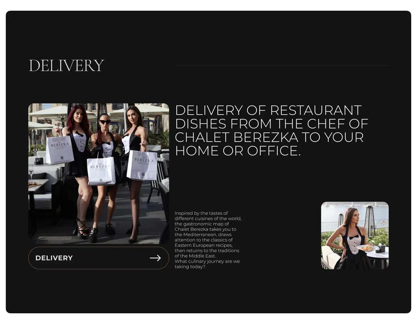 Chalet Berezka in Dubai is a chalet-style gastronomic show restaurant with panoramic views of Palm Jumeirah, evening performances and an atmosphere of luxury.