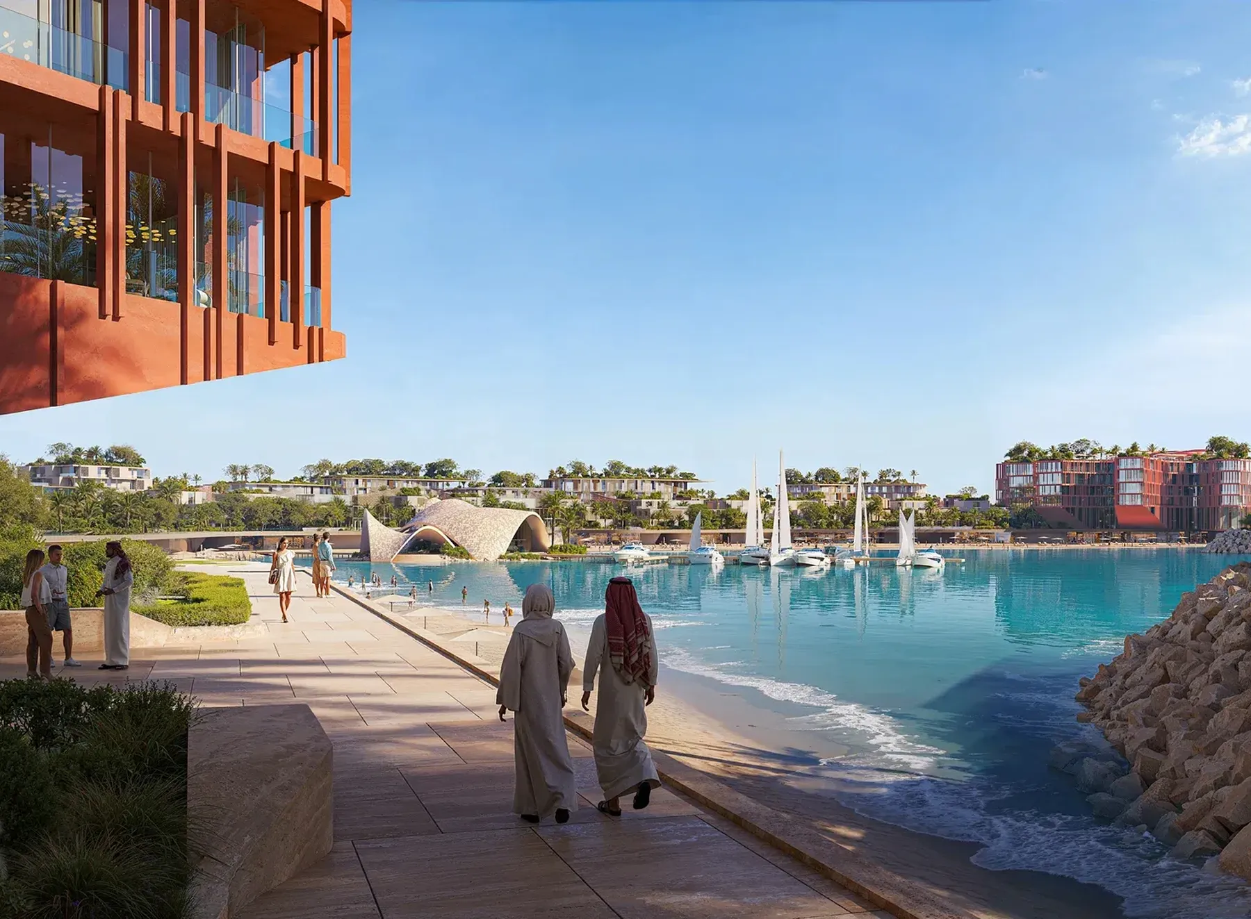 Mira Coral Bay is a unique coastal community in Ras Al Khaimah. Villas, apartments, 5-star hotels, yacht club and branded beach clubs.