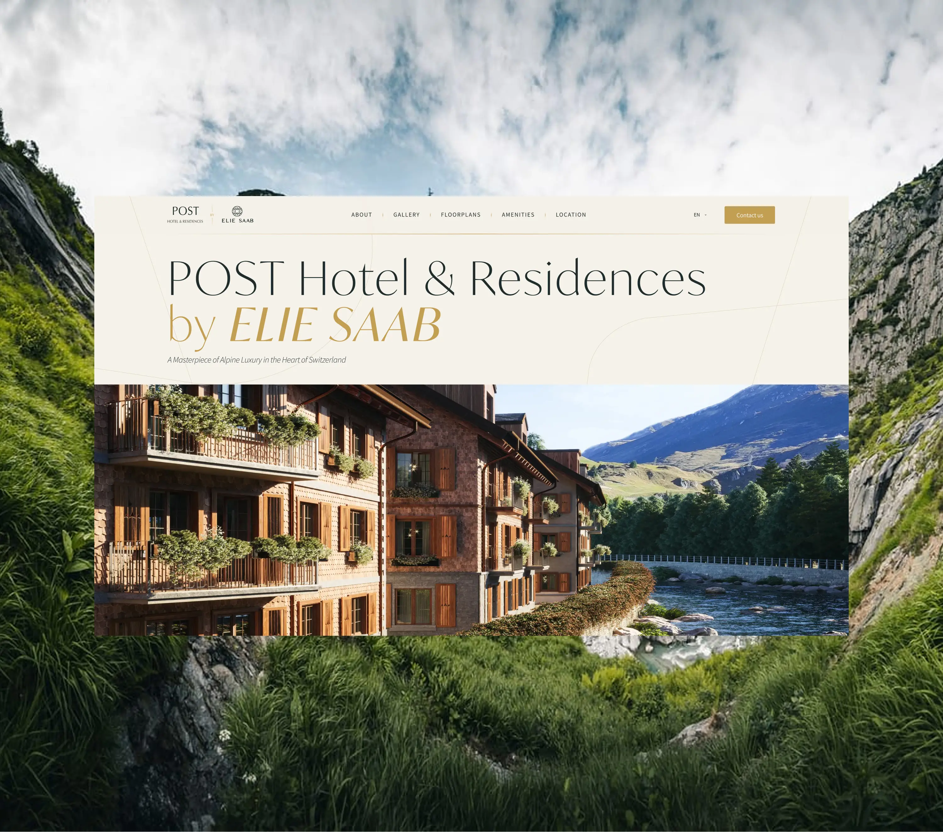 POST Hotel & Residences by Elie Saab - brand hotel and residences in Andermatt: couture interiors, spa, restaurants and premium amenities.