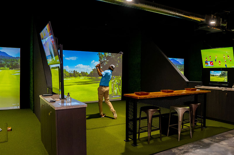 Commercial golf simulator