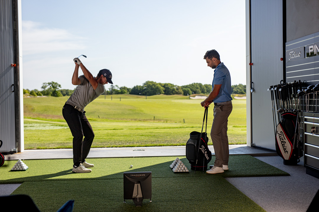 Player on the golf range