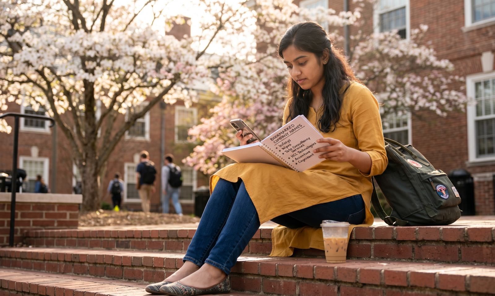 A university student at a long library table reading a policy report and taking handwritten notes, soft afternoon light